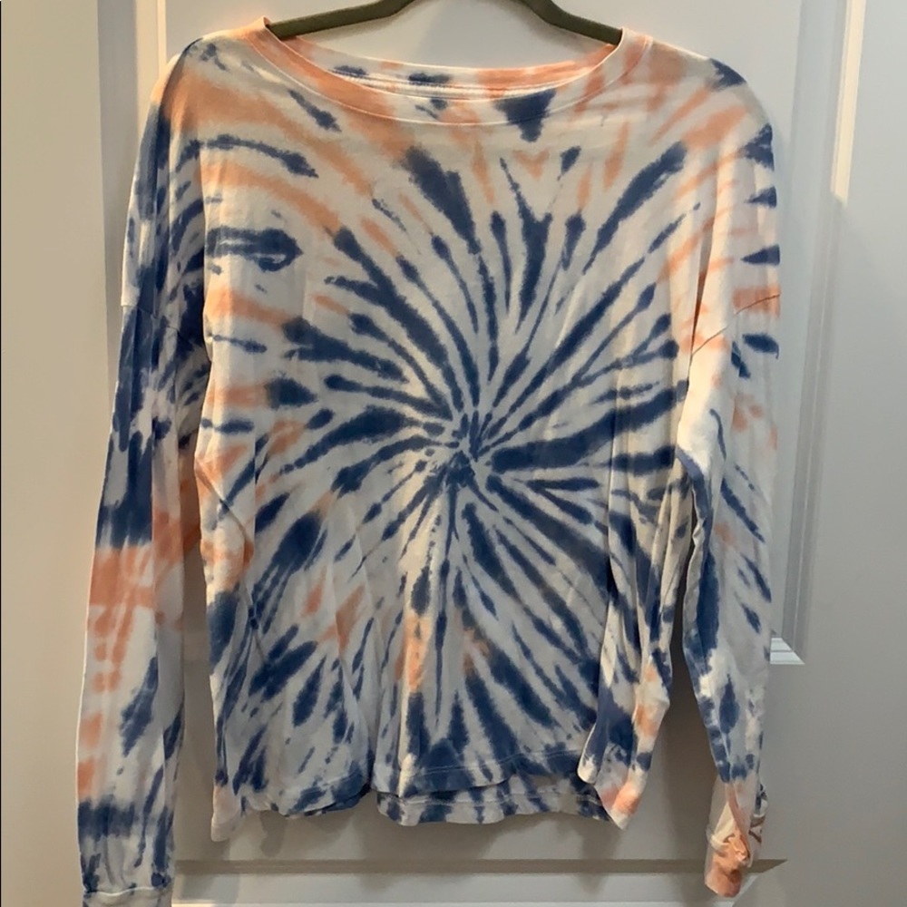 Blue and orange tie dye shirt from Hollister